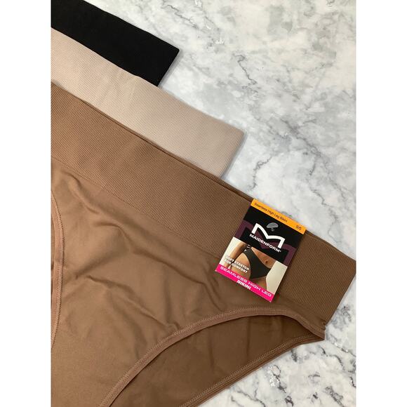 Maidenform Women's Small 3 Pack Seamless High Leg Bikini Bottom Swimwear I6-19 - Picture 2 of 5